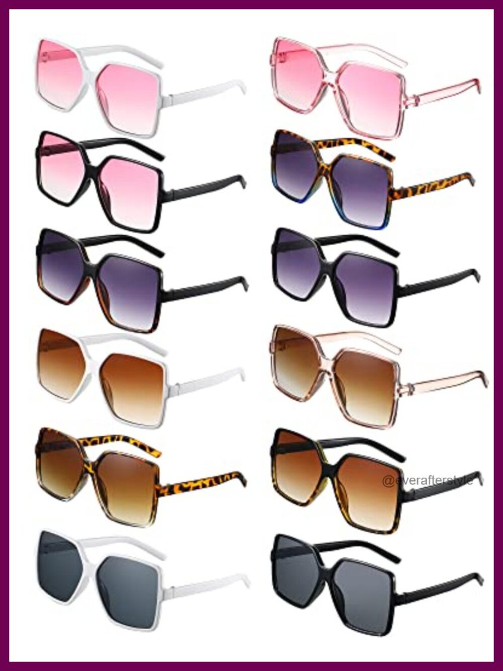 Oversized Square Sunglasses for Women Polarized UV Protection Retro Full-Frame